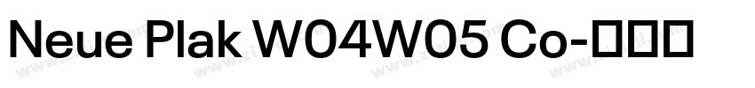 Neue Plak W04W05 Co字体转换